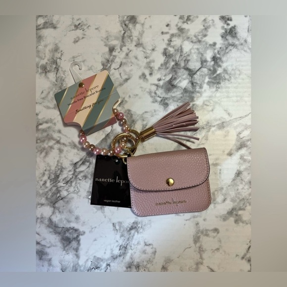 Nanette Lepore Accessories - Nanette Lepore Blush Pink Keychain Wallet with Tassel